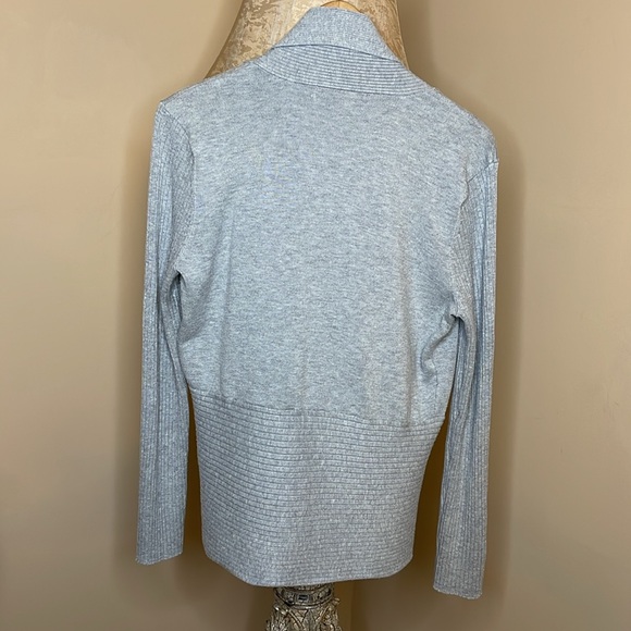 89 TH & Madison Open Grey Cardigan Size Large - Picture 9 of 11